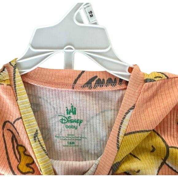 Disney Baby Winnie the Pooh Peplum Top and Shorts 2 Piece Set Size 18M Orange - Picture 3 of 5